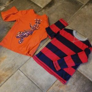 Bundle - two long sleeve shirts - size 5/6 boys